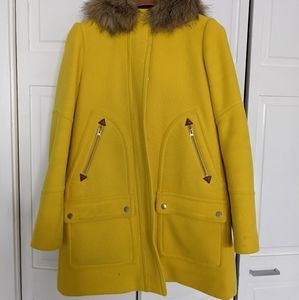 Yellow J.Crew Italian Wool Coat